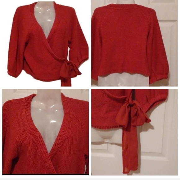 🌹beautiful color cardigan with a bow - Picture 1 of 11